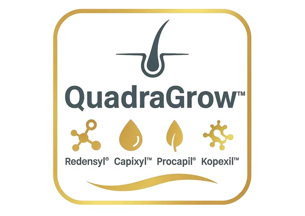 Badge teknologi QUADRAGROW™ HairLuxLab