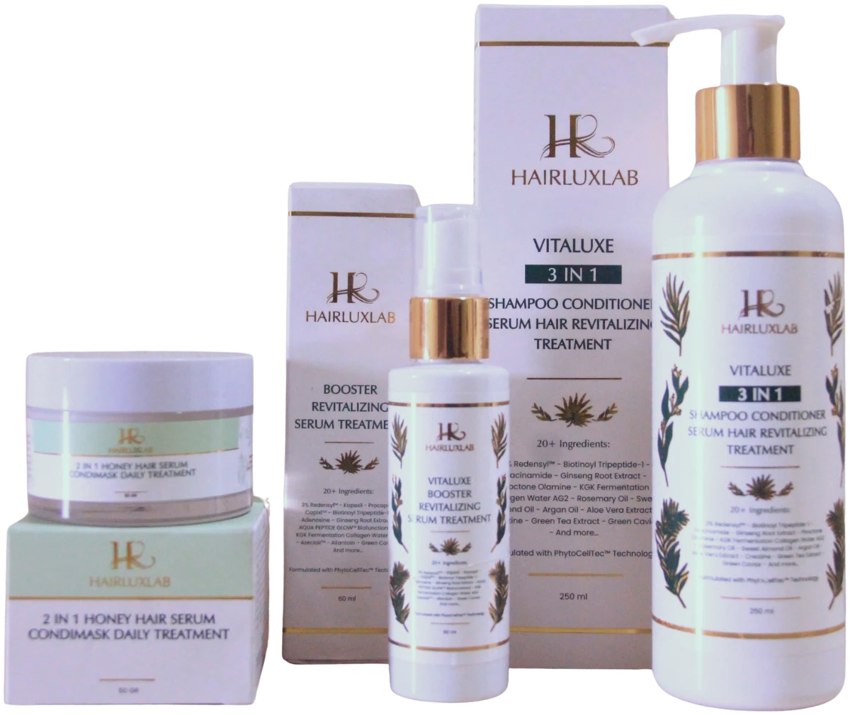 Honey Hair Serum Condimask, Booster Revitalizing Serum, dan Vitaluxe 3 in 1 beserta dusnya